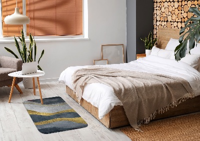 Tapete Linhas onduladas abstractas em tons de dourado