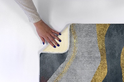 Tapete Linhas onduladas abstractas em tons de dourado