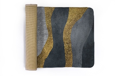 Tapete Linhas onduladas abstractas em tons de dourado