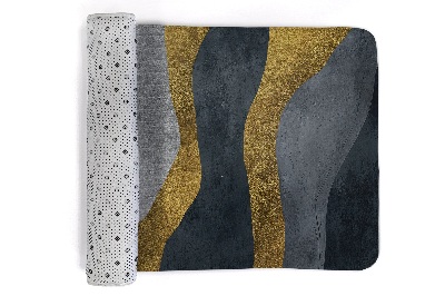 Tapete Linhas onduladas abstractas em tons de dourado