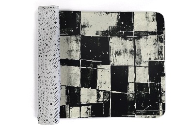 Tapete Quadrados abstractos a preto e branco