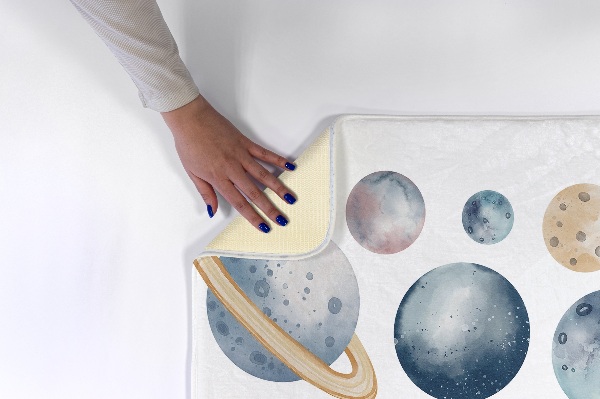 Carpete Planetas em aguarela