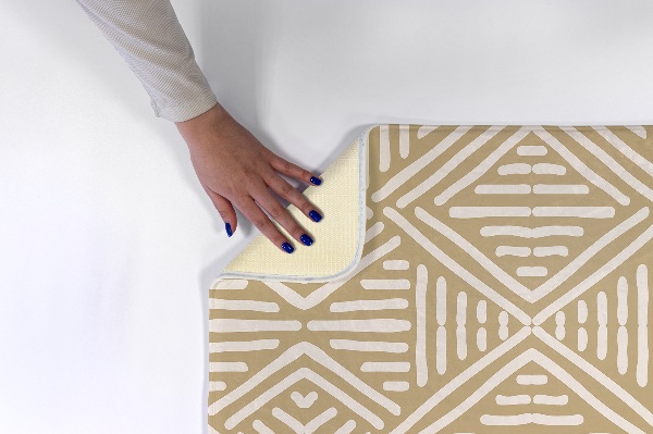 Tapete cozinha Padrão geométrico estilo ikat.