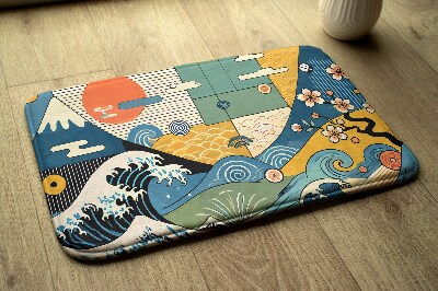 Carpete Ondas Arte japonesa