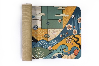 Carpete Ondas Arte japonesa