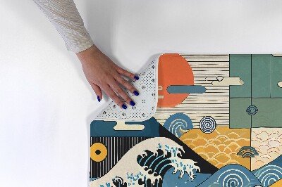 Carpete Ondas Arte japonesa
