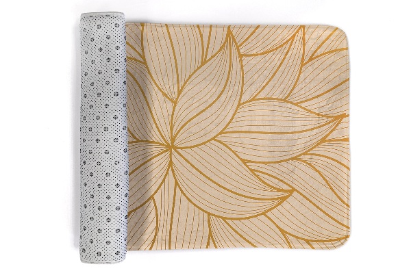 Tapete Padrão floral com pétalas de folhas