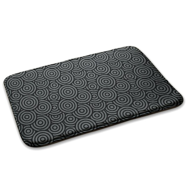 Carpete Círculos concêntricos em tons de cinzento