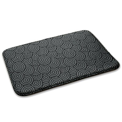 Carpete Círculos concêntricos em tons de cinzento