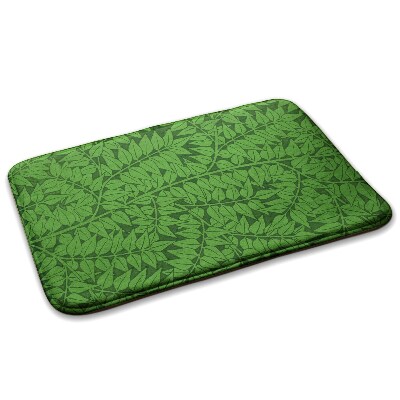 Tapete cozinha Folhas sobre um fundo verde