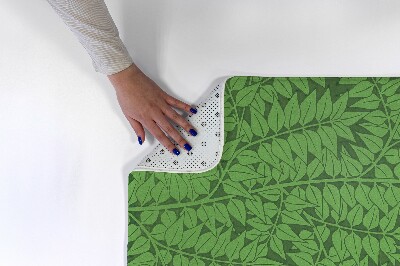 Tapete cozinha Folhas sobre um fundo verde
