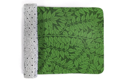 Tapete cozinha Folhas sobre um fundo verde