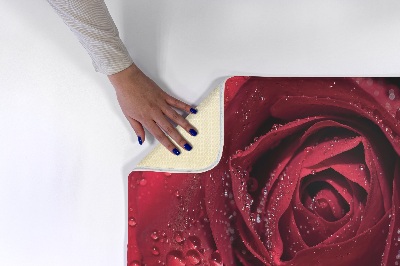 Tapete cozinha Rosa vermelha com gotas
