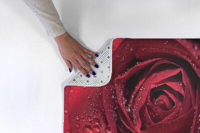 Tapete cozinha Rosa vermelha com gotas