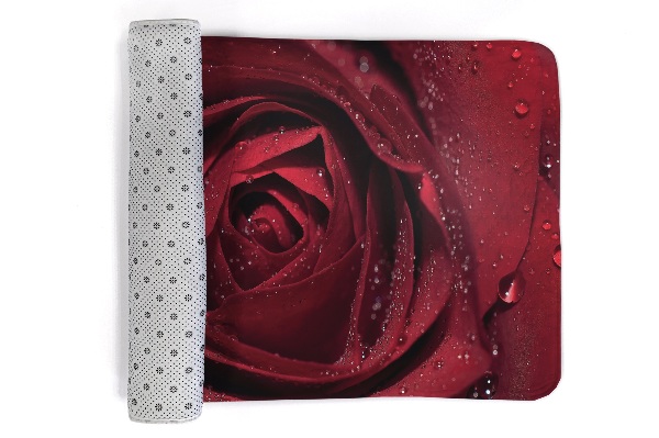 Tapete cozinha Rosa vermelha com gotas