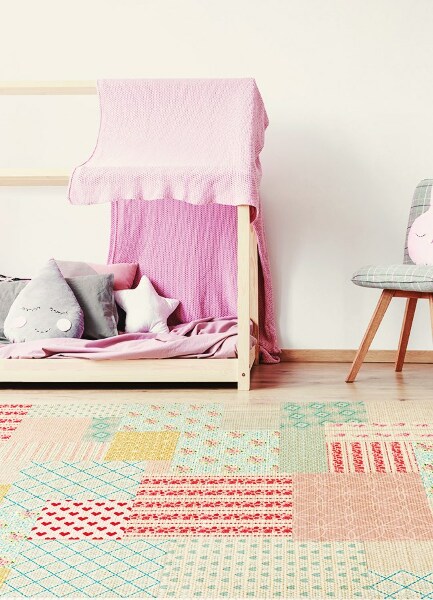 Tapete de vinil Patchwork colorido