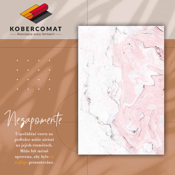 Tapete vinílico Mármore branco e rosa