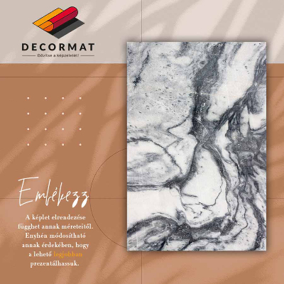 Tapete de vinil Mármore preto e branco