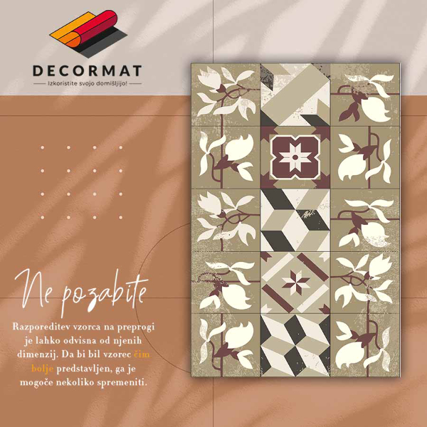 Tapete vinílico Azulejos de magnólia