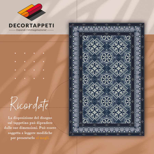 Tapete de vinil Talavera azul marinho