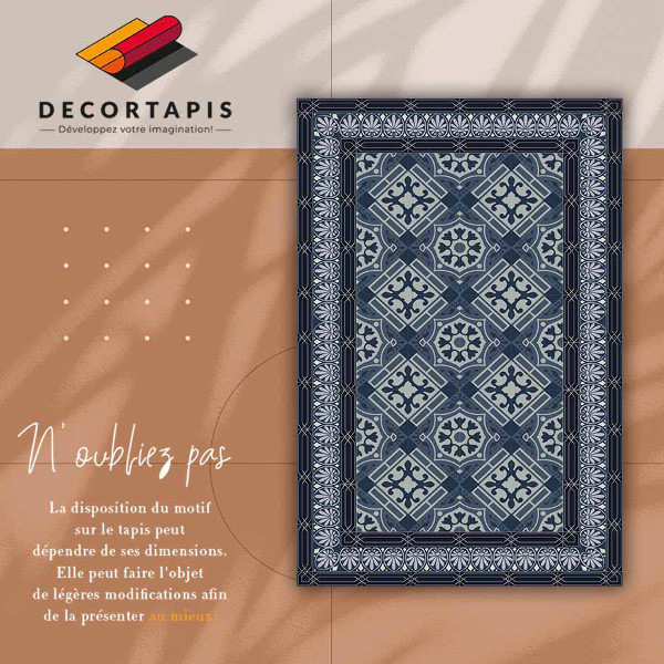 Tapete de vinil Talavera azul marinho