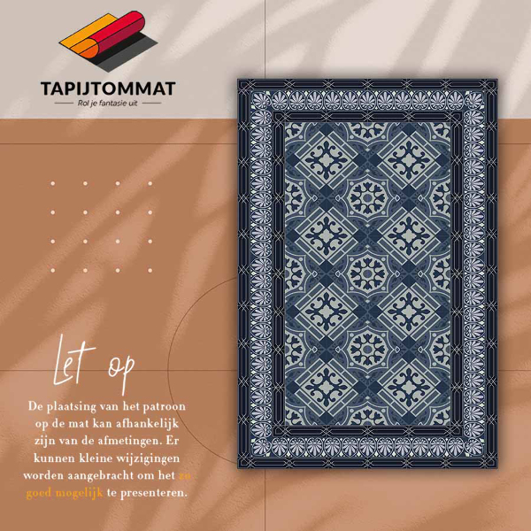 Tapete de vinil Talavera azul marinho