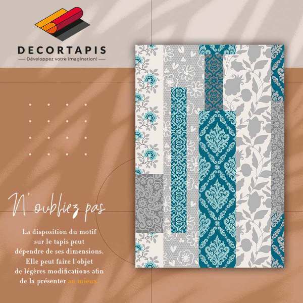 Tapete de vinil Flores de mosaico