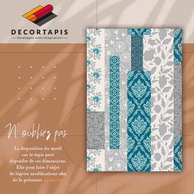 Tapete de vinil Flores de mosaico