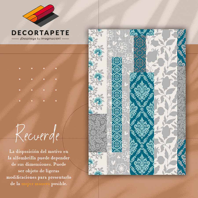 Tapete de vinil Flores de mosaico