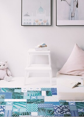 Tapete de vinil Patchwork tropical