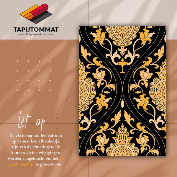 Tapete de vinil Damasco dourado
