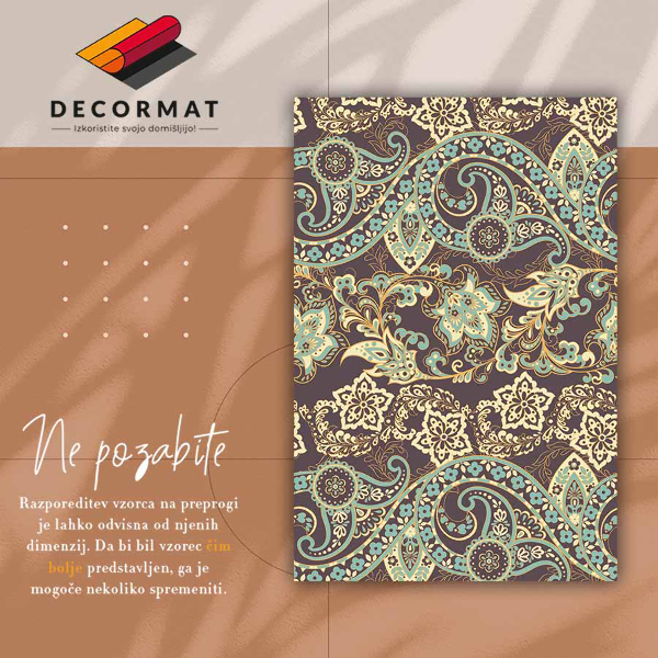 Tapete de vinil Paisley estilo asiático