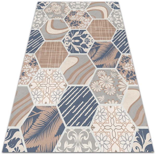 Tapete de vinil Hexágonos havaianos