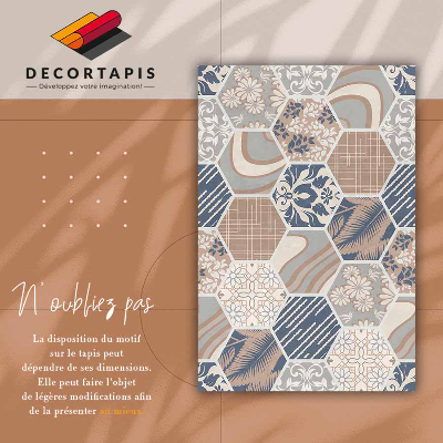 Tapete de vinil Hexágonos havaianos