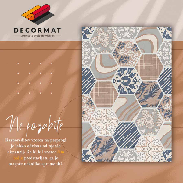 Tapete de vinil Hexágonos havaianos