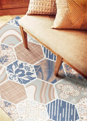 Tapete de vinil Hexágonos havaianos