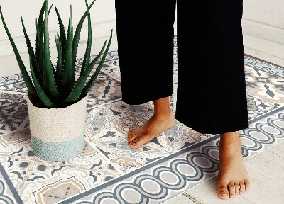 Tapete vinílico Azulejos e tranças