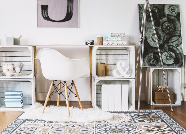 Tapete vinílico Azulejos e tranças