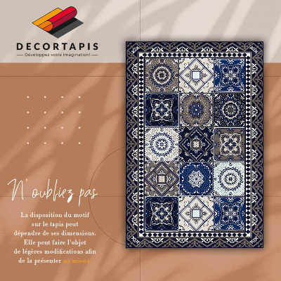 Tapete vinílico Azulejos florais