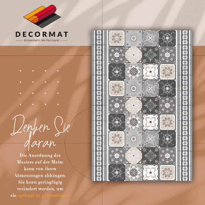 Tapete de vinil Azulejos e tiras