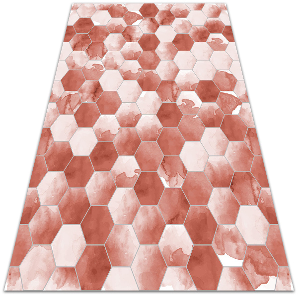 Tapete vinílico Hexágonos em aquarela