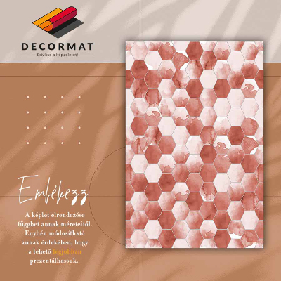 Tapete vinílico Hexágonos em aquarela