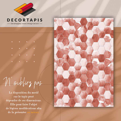 Tapete vinílico Hexágonos em aquarela