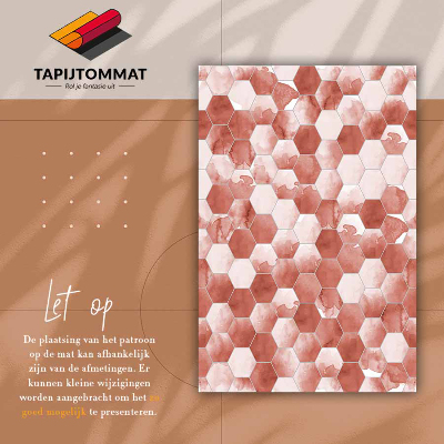 Tapete vinílico Hexágonos em aquarela
