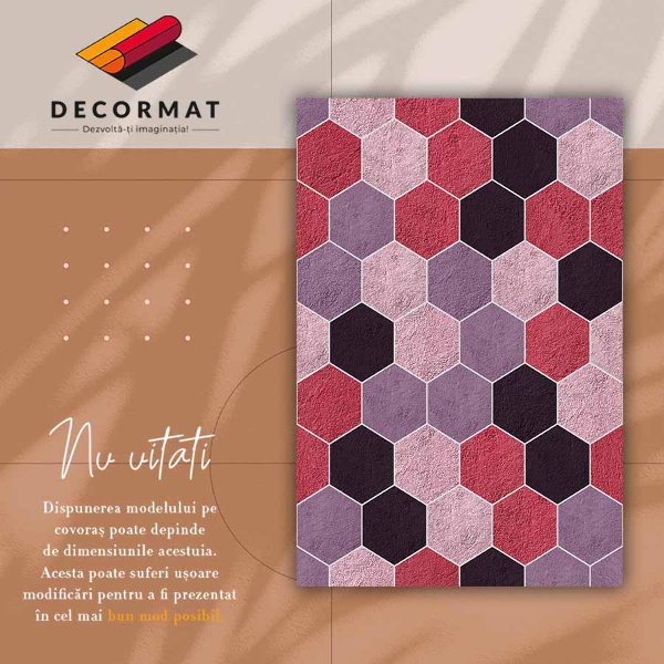 Tapete de vinil Hexágonos texturais