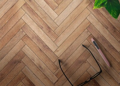 Tapete vinílico Parquet espinha de peixe