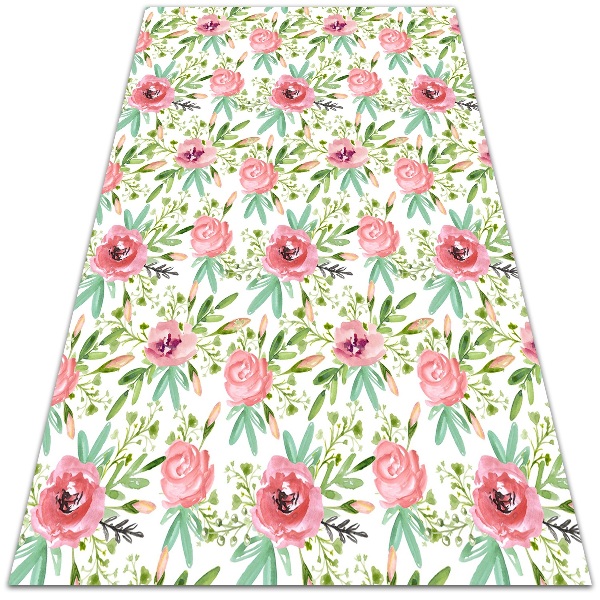 Tapete vinílico Rosas em aquarela