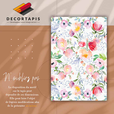Tapete de vinil Flores em aquarela