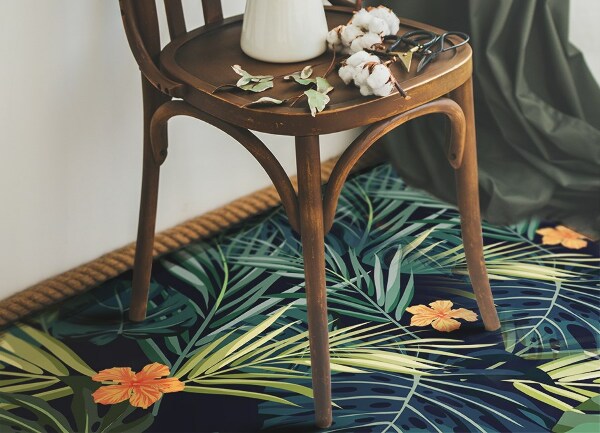 Tapete vinílico Folhas tropicais