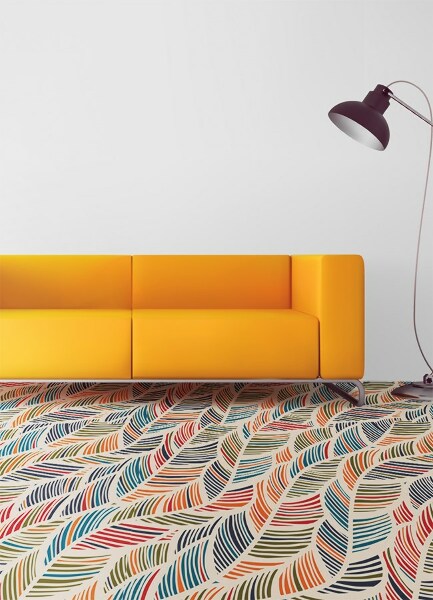 Tapete de vinil Folhas de contorno